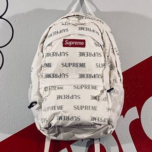Supreme White 3M Reflective Repeat Backpack